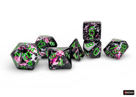 Chessex 24414 - Brush Polyhedral Paintball/green RPG Dice Set
