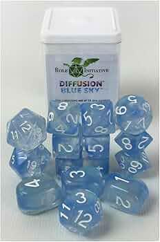 Role 4 Initiative - Dice - Diffusion Blue Sky 15pc Set