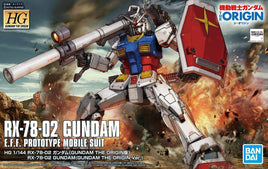 Bandai - Gundam Origin - RX78-02 Gundam E.F.F. Prototype Suit HG 1/144 Scale Model Kit