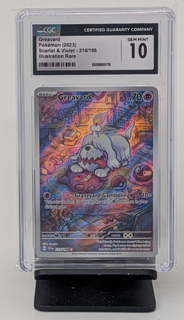 Graded Pokemon - Greavard #214/198 Illustration Rare CGC 10 GEM MINT