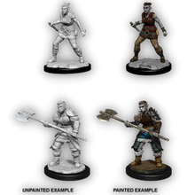 Load image into Gallery viewer, D&amp;D - Nolzur&#39;s Marvelous Miniatures - Female Orc Barbarian 2pc Unpainted Minis 90145
