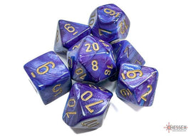 Chessex - 27497 - Lustrous Purple/gold Polyhedral 7-Dice Set