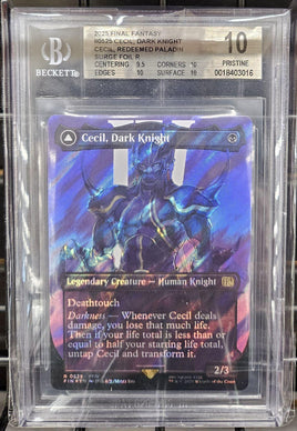 Graded Card - Magic the Gathering - Cecil, Dark Knight #0525 Surge Foil Beckett 10 Pristine