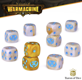 Baron of Dice - Warmachine: Cygnar Storm Forge Official Dice Set