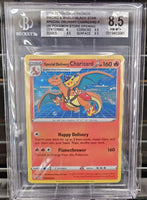 Graded Card - Pokemon - Special Delivery Charizard #SWSH075 Promo Beckett 8.5 NM-MT+