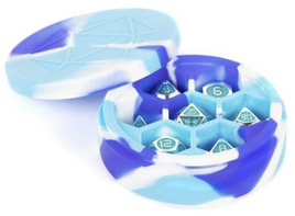 Fanroll - Dice Case - Blue White Light Blue Silicone