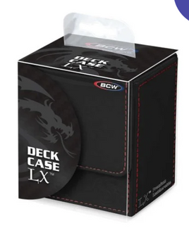 BCW - LX Deck Case Black with Red Stitching