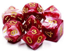 Foam Brain Games - Cherry Cream RPG Dice Set