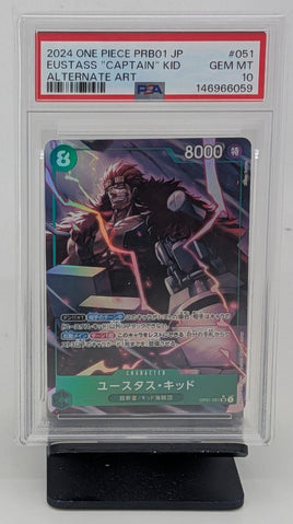 Graded One Piece - Eustass "Captain" Kid JPN Alt Art #051 PSA 10 GEM MT