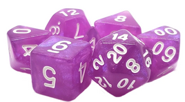Old School Dice - Galaxy: Lilac Shimmer RPG Dice Set
