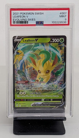 Graded Pokemon - Leafeon V #007 PSA 9 MINT