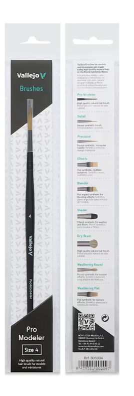 Vallejo - Pro Modeler Size 4 Natural Hair Brush