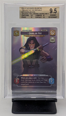 Graded Star Wars Unlimited - Quinlan Vos #275 Showcase Beckett 9.5 GEM MINT