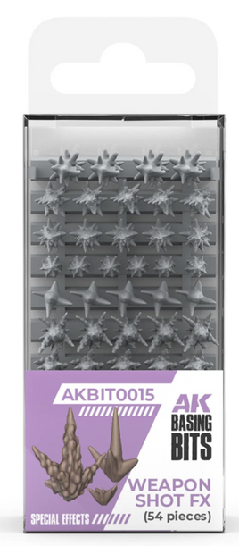 AK Interactive - Basing Bits: Weapon Shot FX (54 Pieces)