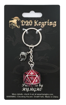 Hymgho - d20 Keychain: Behemoth Blood on Gunmetal