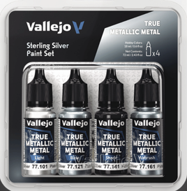 Vallejo - Paint Set - True Metallic Sterling Silver