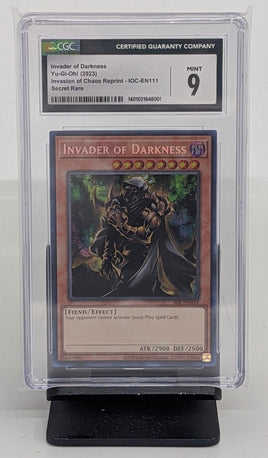Graded Yu-Gi-Oh - Invader of Darkness #IOC-EN111 CGC 9 MINT