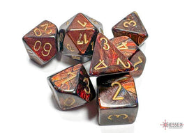 Chessex 27419 - Scarab Blue Blood/gold Polyhedral RPG Dice Set