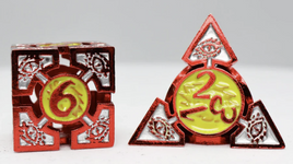 Foam Brain - Dice - Oculus Ablaze Metal Hollow 7-Dice Set