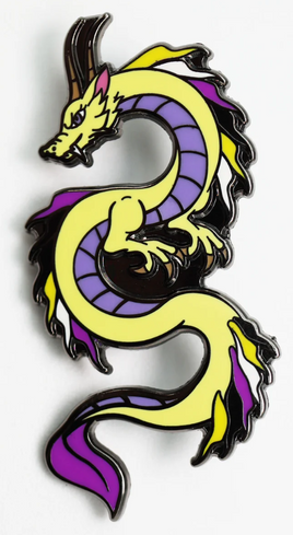 Foam Brain Games Enamel Pin - Pride Dragon: Nonbinary
