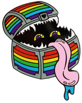 Foam Brain Games Enamel Pin - Pride Mimic: Rainbow