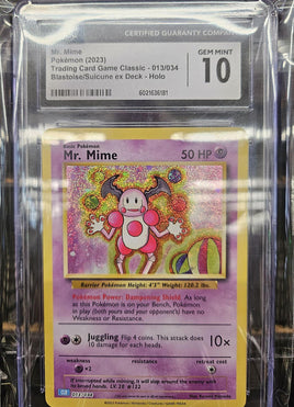 Graded Card - Pokemon - Mr. Mime Holo #013/034 CGC 10 Gem Mint