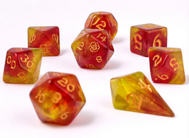 Hymgho - Wyrmforged: Phoenix Feather RPG Dice Set