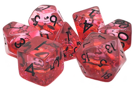 Old School Dice - Infused: Dragon Eye Red RPG Dice Set