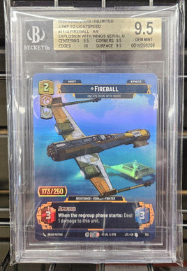 Graded Card - Star Wars Unlimited - 2025 Fireball #1113 Serialized #173 Beckett 9.5 GEM MINT