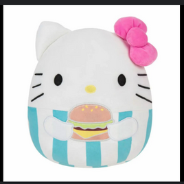 Squishmallow - Hello Kitty & Friends Hello Kitty with Cheeseburger 8-Inch Plush