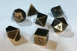 Chessex - 27028 - Metal Polyhedral Dark Metal 7-Dice Set