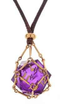 Hymgho - Jewelry - Mysticage Dice Chain Necklace with d20 - Red