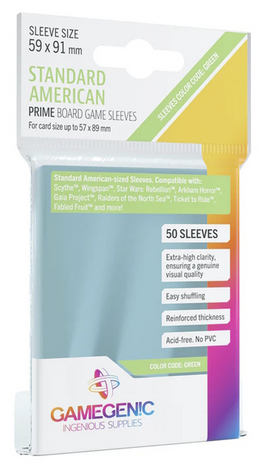 Gamegenic - Standard American Clear Board Game Sleeves