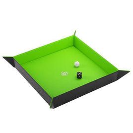 Gamegenic - Dice Tray - Magnetic Square Green & Black 269mm x 269mm Reversible