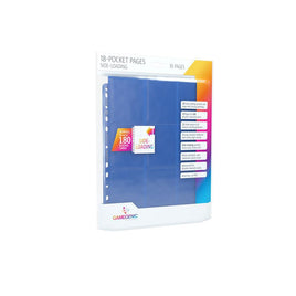 Gamegenic - 9-Pocket Side-loading Binder Pages 10ct Blue