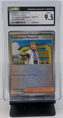 Graded Pokemon - Professor's Research #122 Poke Ball Holo CGC 9.5 MINT+