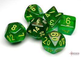Chessex 27565 - Borealis Maple Green/yellow Polyhedral RPG Dice Set