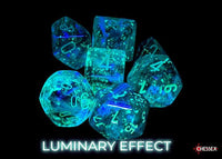 Chessex 27595 - Borealis Kelp/light green Luminary Polyhedral RPG Dice Set
