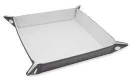 BCW - LX Leatherette Rectangular White Faux Suede Dice Tray