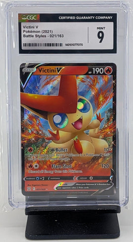 Graded Pokemon - Victini V #021 Holo CGC 9 MINT