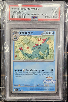 Graded Card - Pokemon - Feraligatr Illustration Contest 2024 #213 PSA 9 Mint