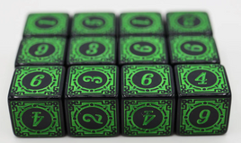 Foam Brain Games - Magic Burst Green 16mm d6 Set (12 Count)