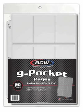 BCW - 9-Pocket Vinyl Pages (No. 2), 20ct