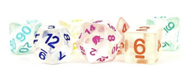 Fanroll - Unicorn: Rainbow Ice Resin RPG Dice Set