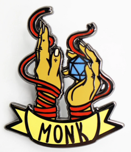 Foam Brain Games Enamel Pin - Banner Class: Monk