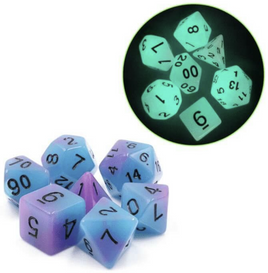 Foam Brain Games - Glow in the Dark Supernova RPG Dice Set