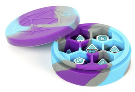 Fanroll - Dice Case - Purple Gray & Light Blue Silicone