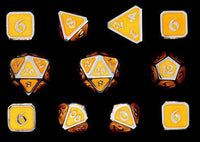 Die Hard - Dice - 11ct Metal Dice Set - Mythica - Platinum Citrine