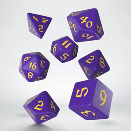 Q Workshop - Classic Runic: Purple & Yellow RPG Dice Set