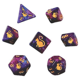 Black Oak - Dice - Kitty Clacks: Fortuna 7-Dice RPG Set